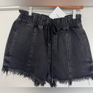 Pistola - NWT Salem Cooper Paperbag Drawstrings Short in Black Size -Small